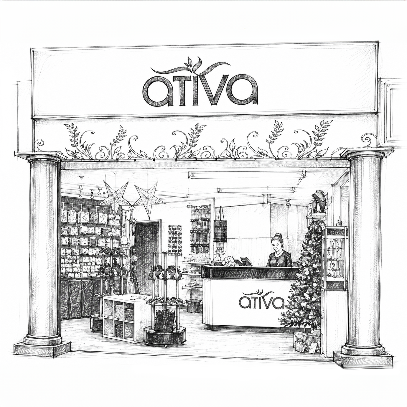 Ativa Jewellery - Thames Boutique Illustration
