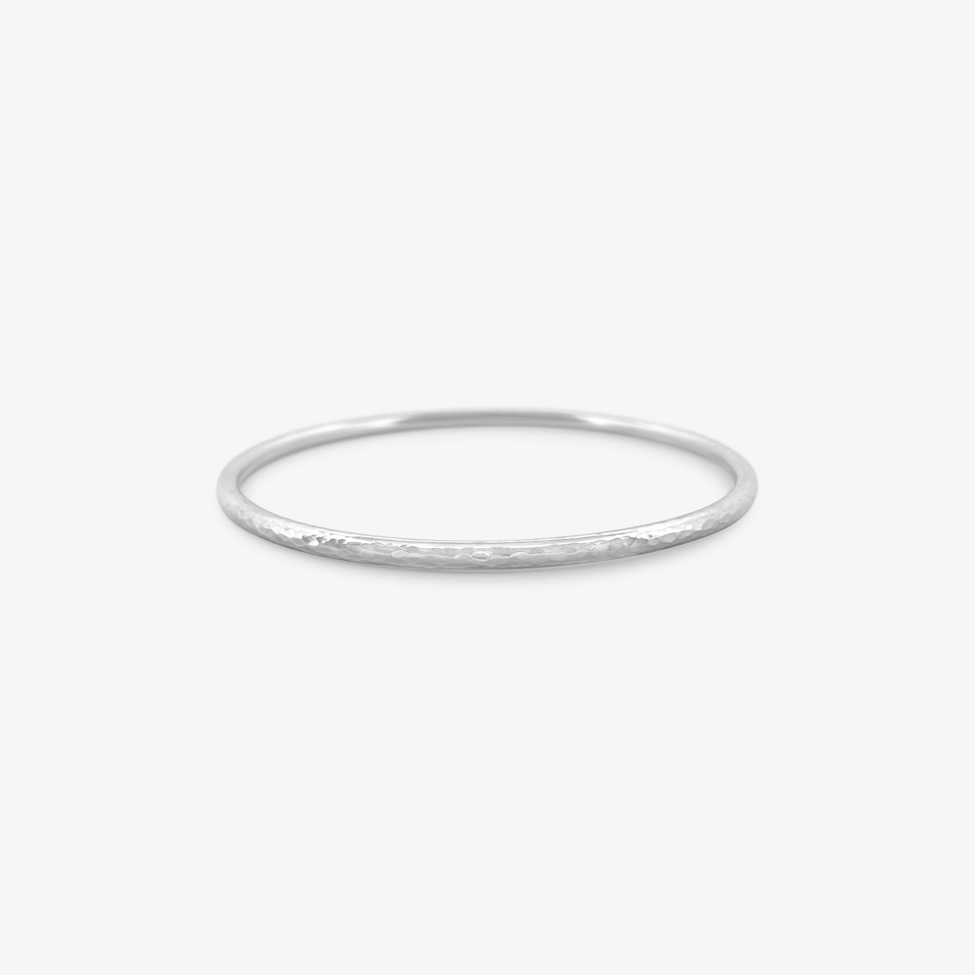 Classic Hammered Round Bangle (3mm wide) - Ativa Jewellery