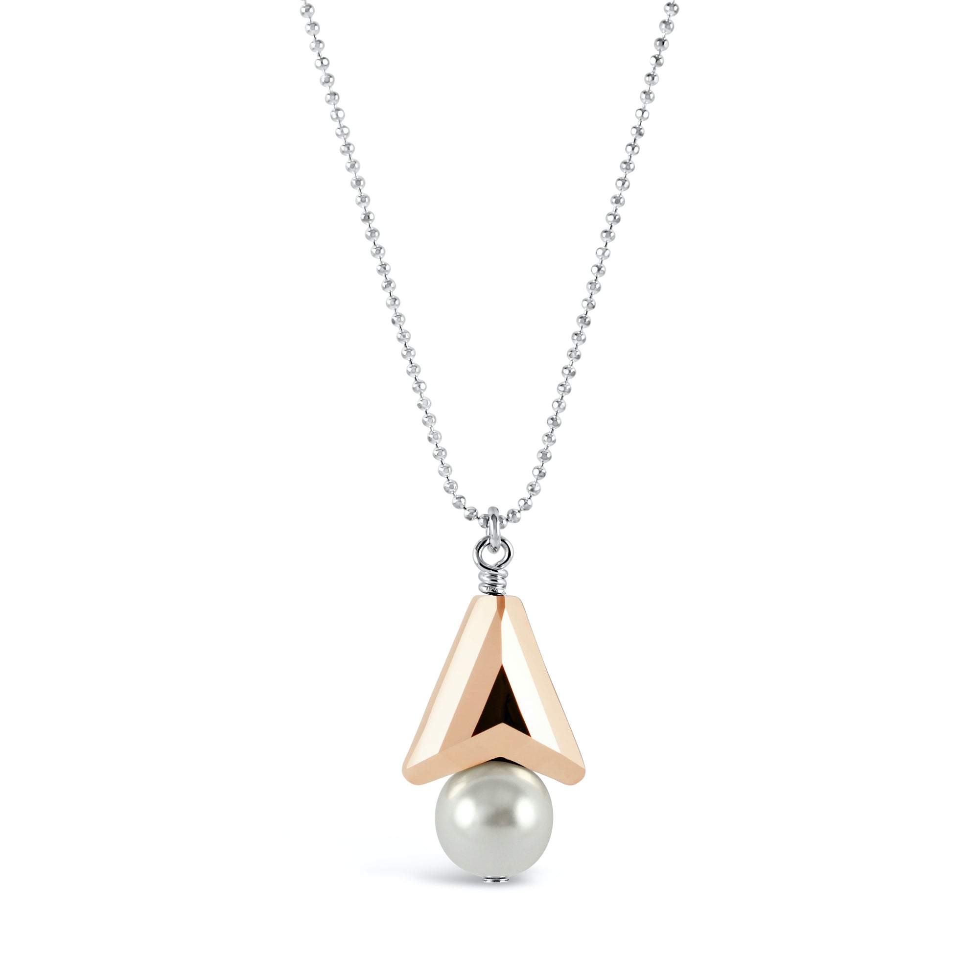 Contemporary Crystal Symmetrical/Pearl Necklace - Ativa Jewellery