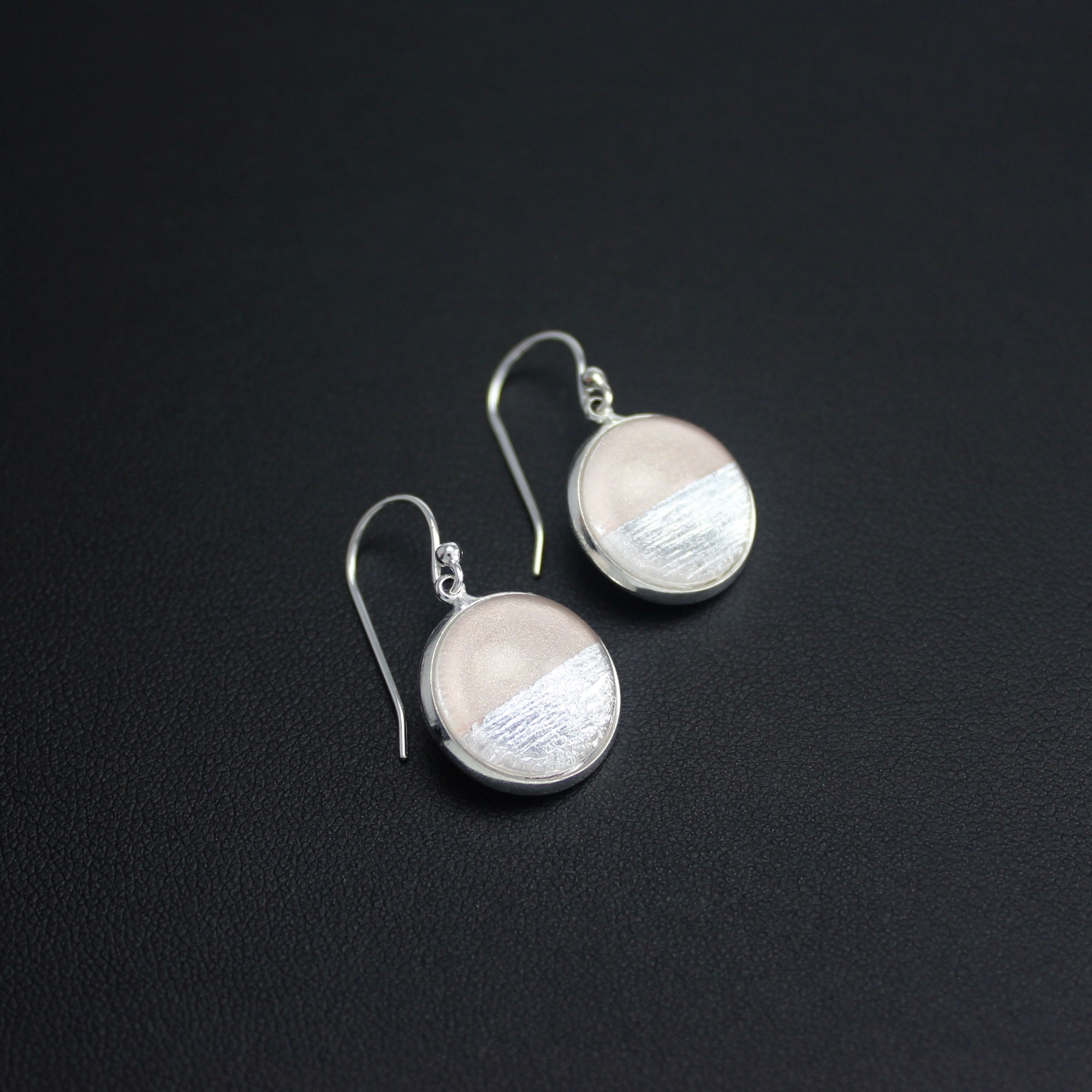 Samba Silver Linings Drop Earrings (Silver & Almond) - New Design - Ativa Jewellery