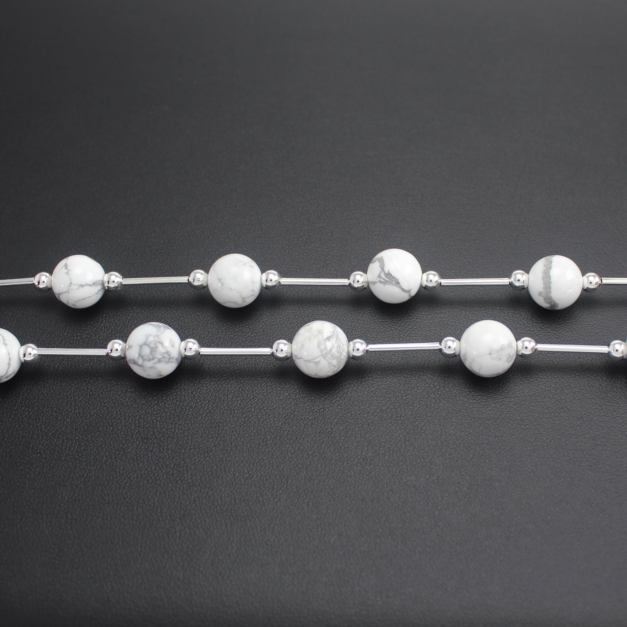 Vogue Marble Howlite Long Neckace - Ativa Jewellery