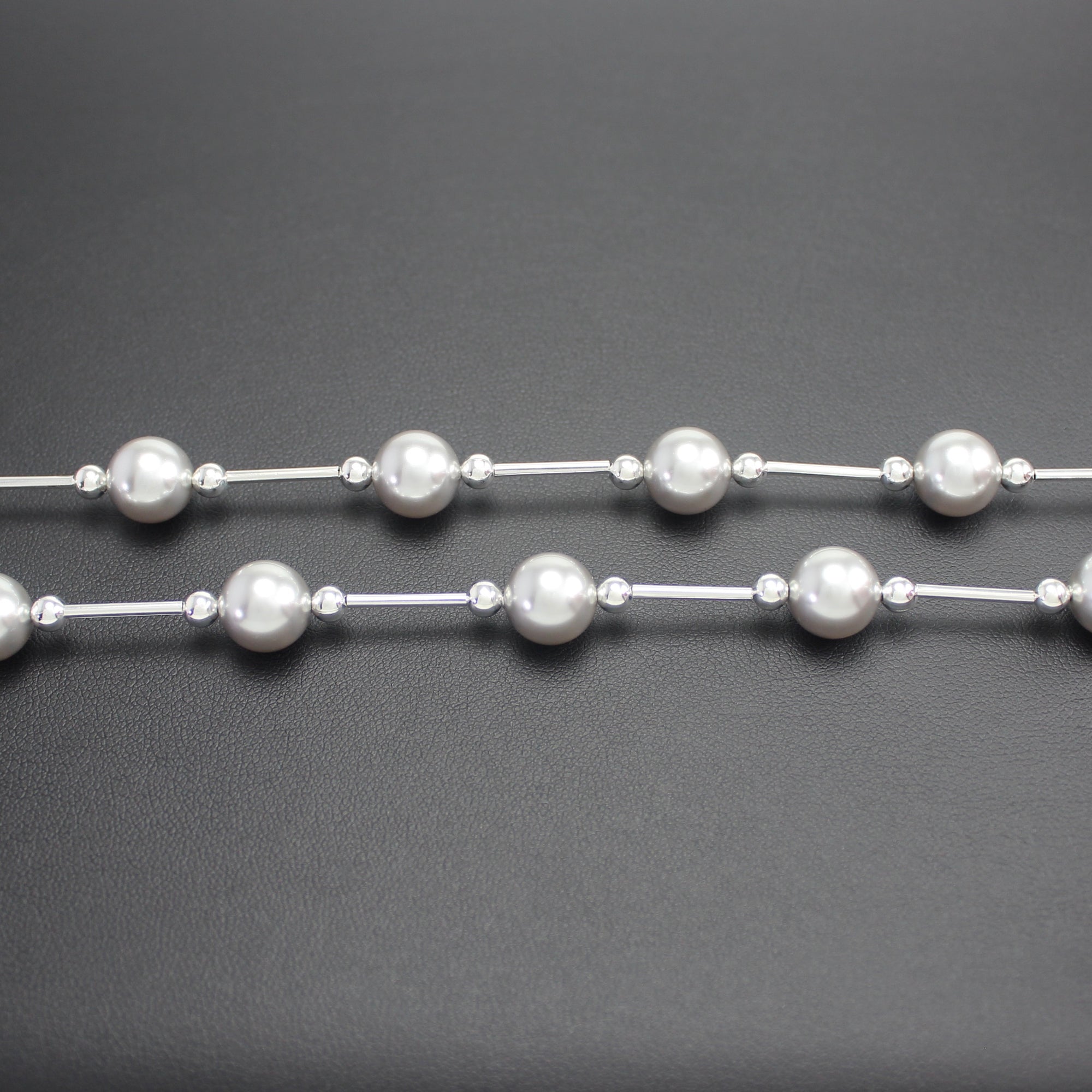 Vogue Silver Pearl Long Neckace - Ativa Jewellery