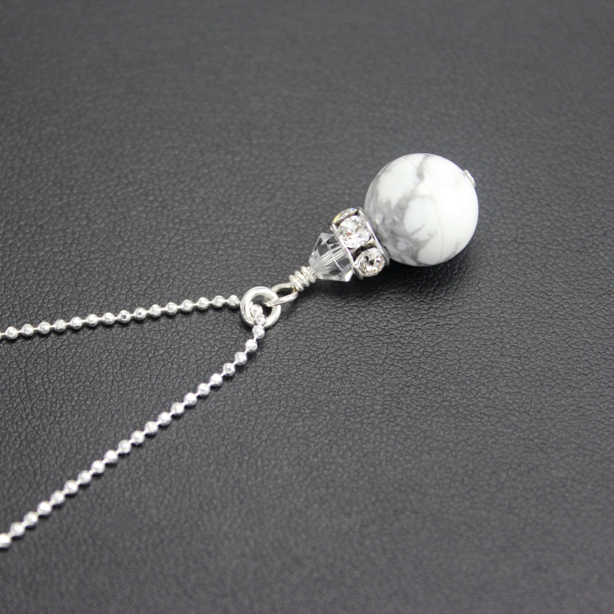 Classical Petite Luxe Necklace (Marble Howlite) - Ativa Jewellery