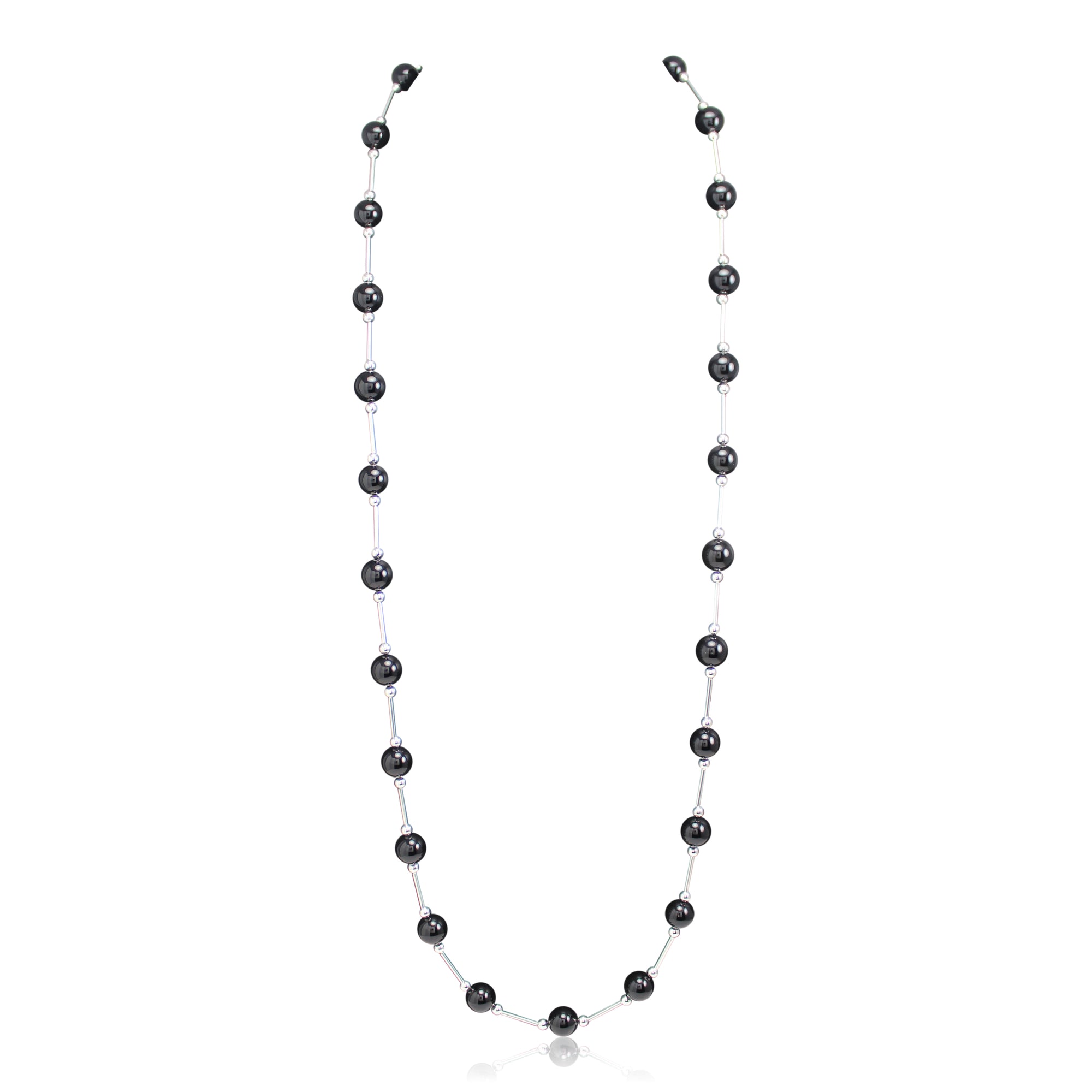 Vogue Black Onyx Long Neckace - Ativa Jewellery