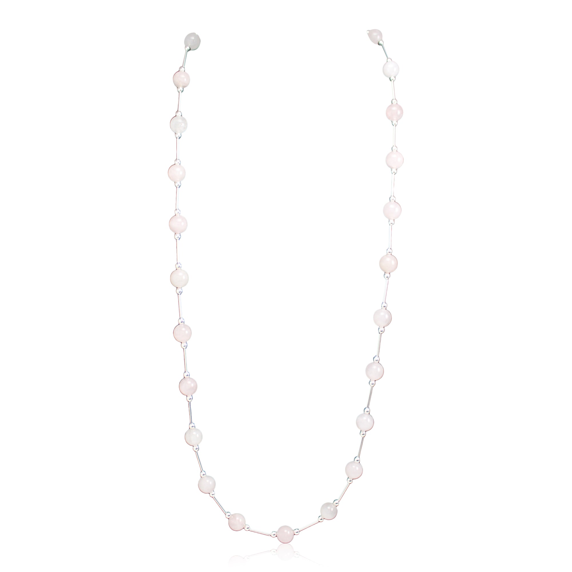 Vogue Rose Quartz Long Neckace - Ativa Jewellery