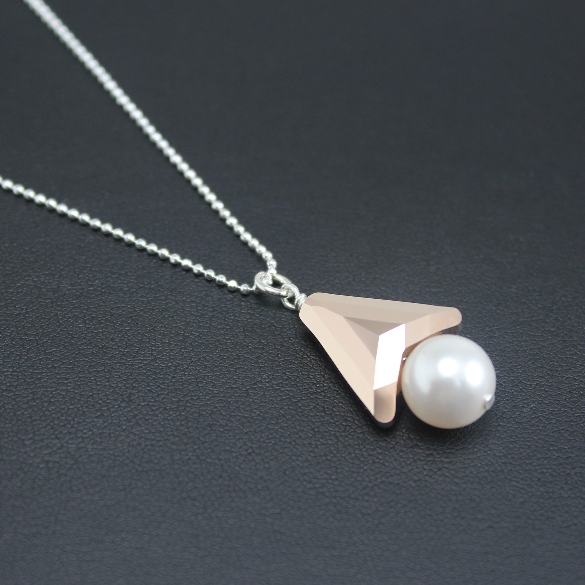 Contemporary Crystal Symmetrical/Pearl Necklace - Ativa Jewellery
