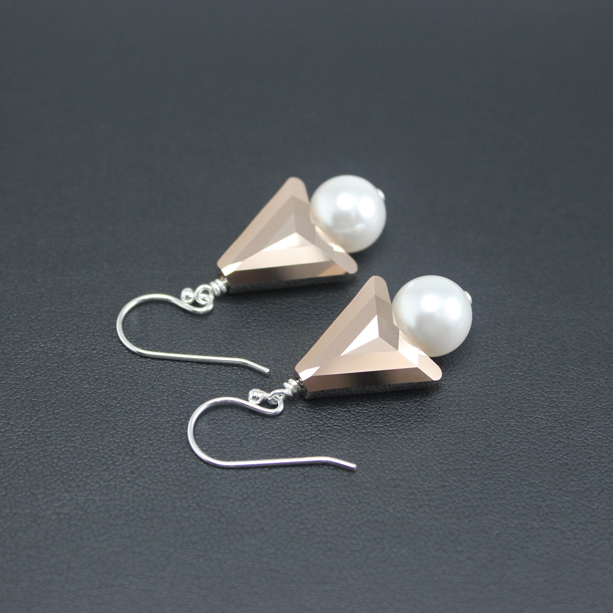 Contemporary Crystal Symmetrical/Pearl Earrings - Ativa Jewellery