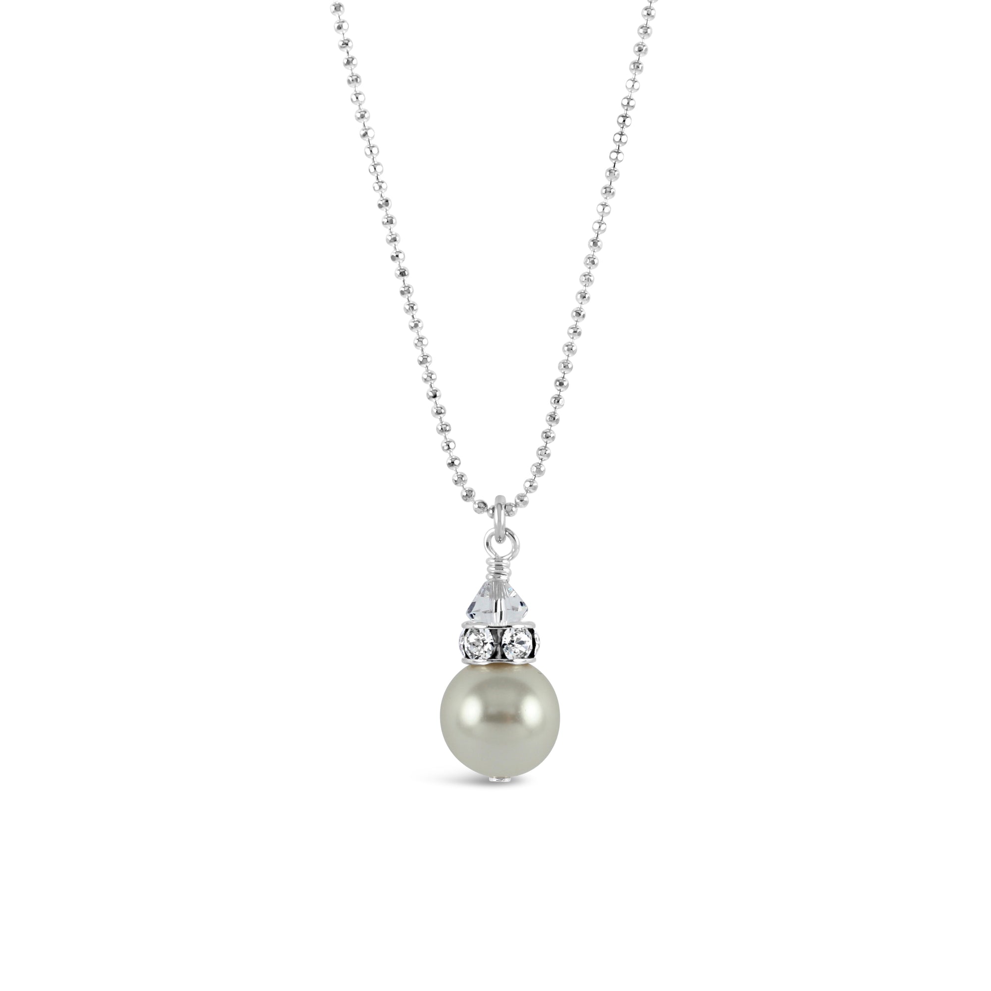 Classical Petite Luxe Necklace in (White Pearl) - Ativa Jewellery