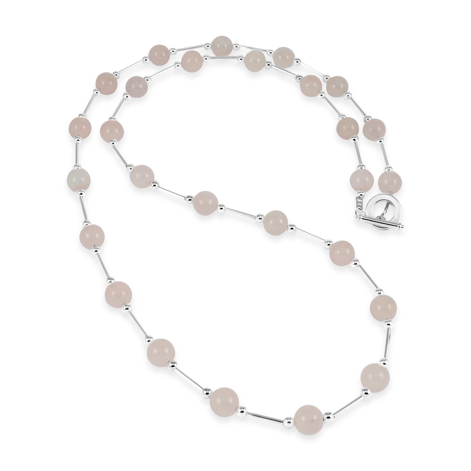 Vogue Rose Quartz Long Neckace - Ativa Jewellery
