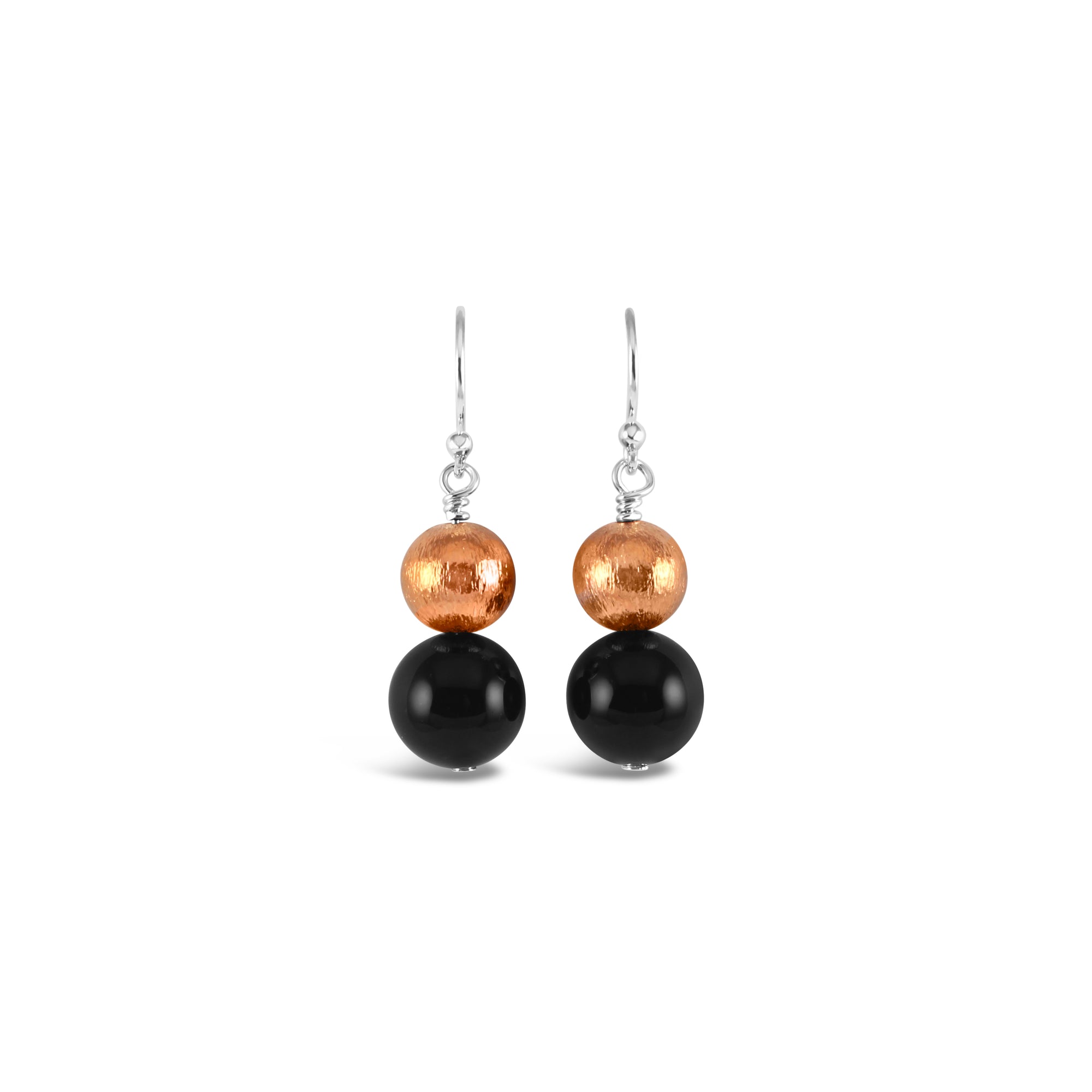 Bolero Copper & Black Onyx Duo Earrings - Ativa Jewellery