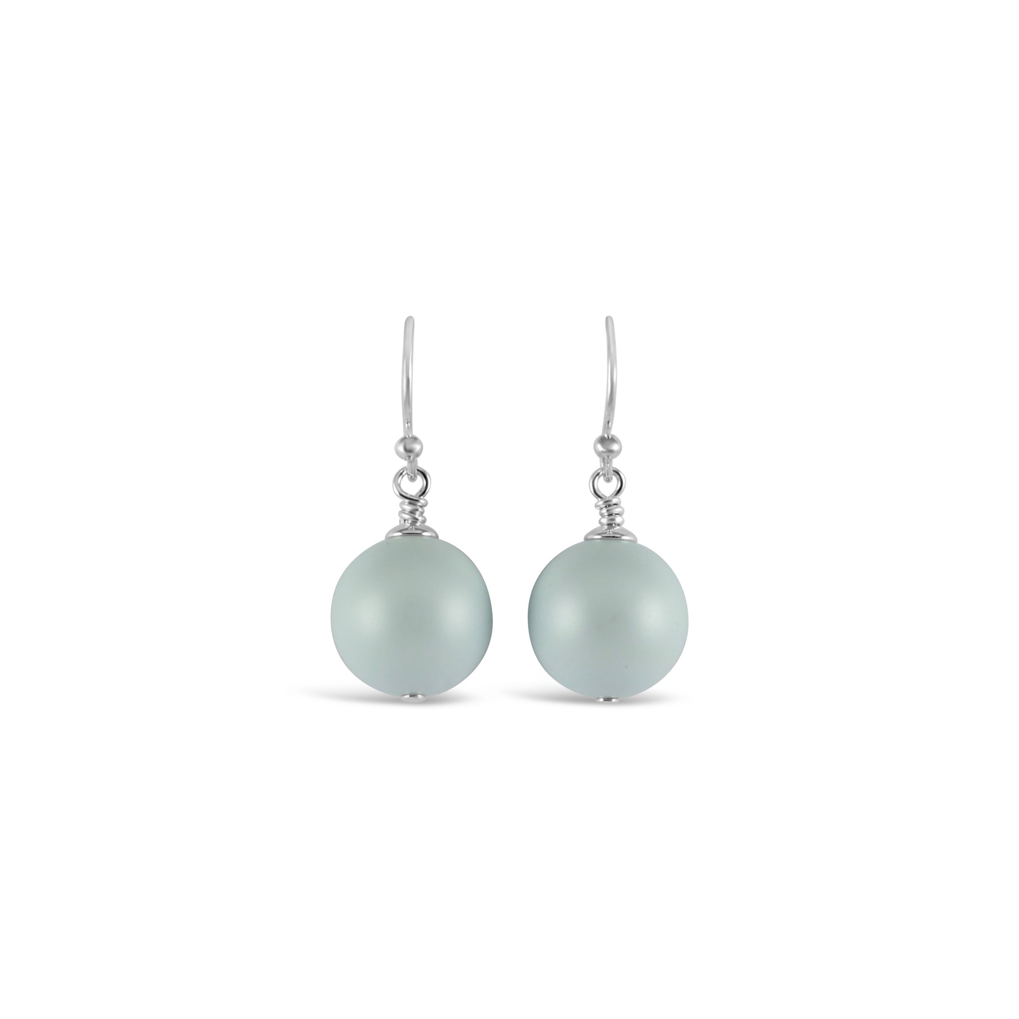 Ballet Bud Drop Pearl Earrings (Pastel Blue) - Ativa Jewellery