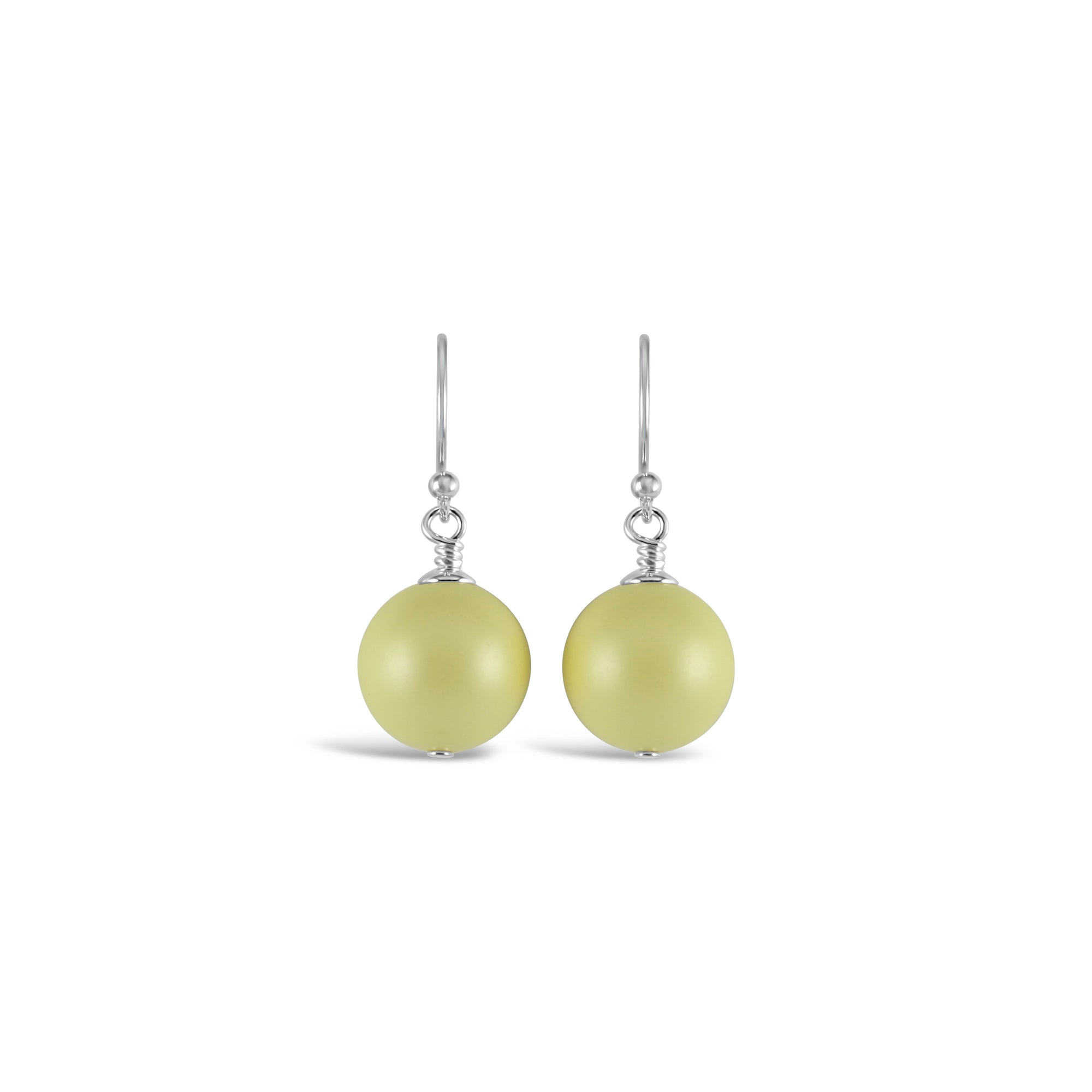 Ballet Bud Drop Pearl Earrings (Pastel Yellow) - Ativa Jewellery