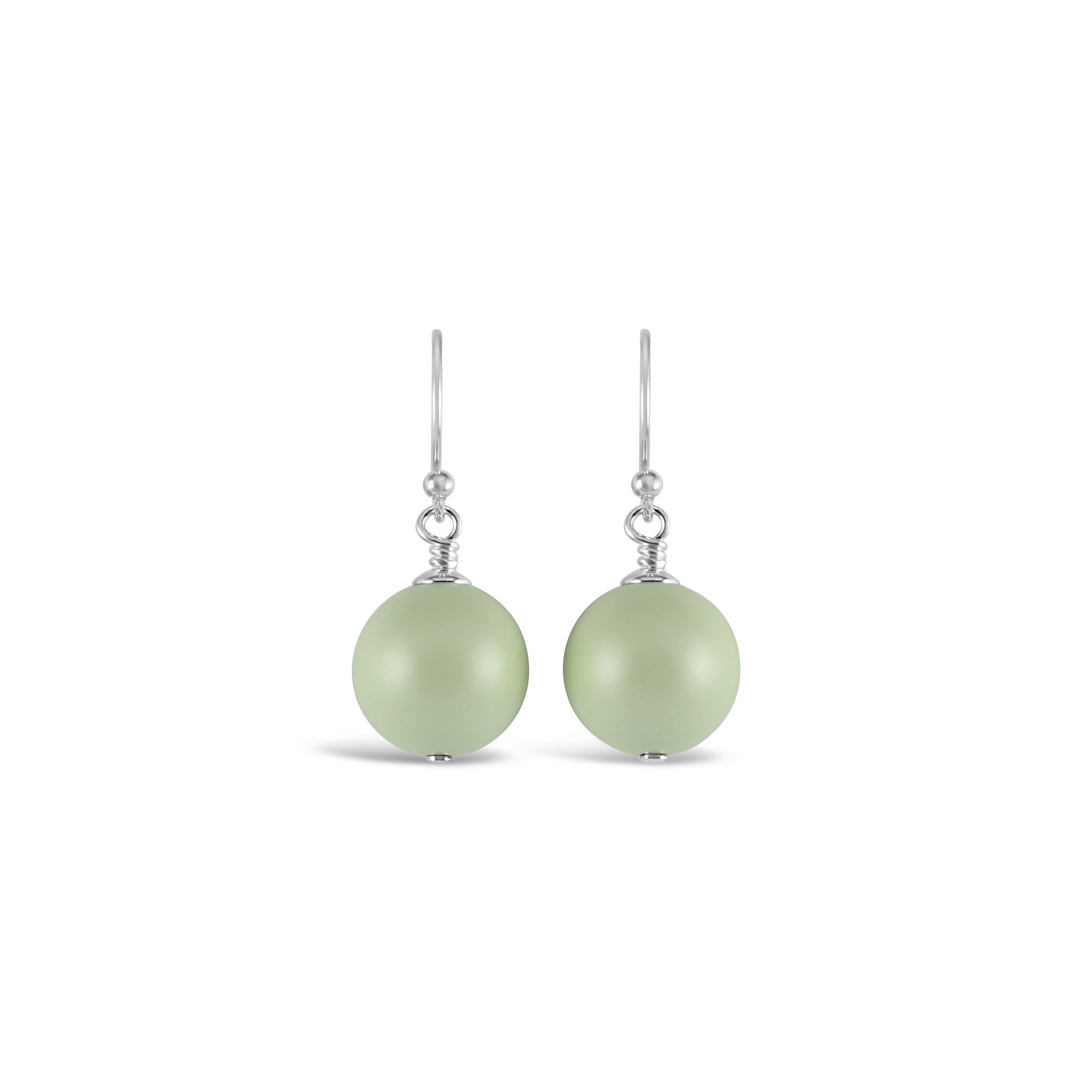 Ballet Bud Drop Pearl Earrings (Pastel Green) - Ativa Jewellery