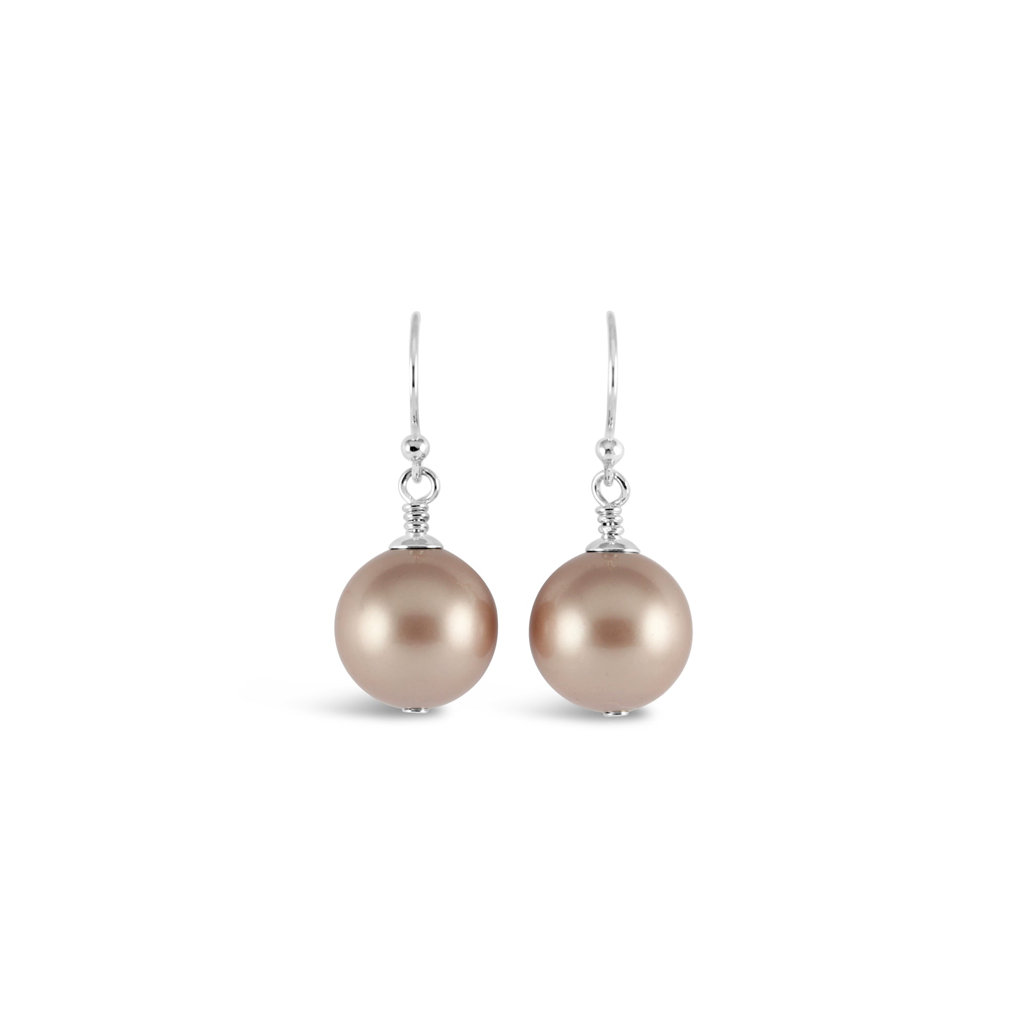 Vogue Sterling Silver Bud Drop Pearl Earrings (Almond) - Ativa Jewellery