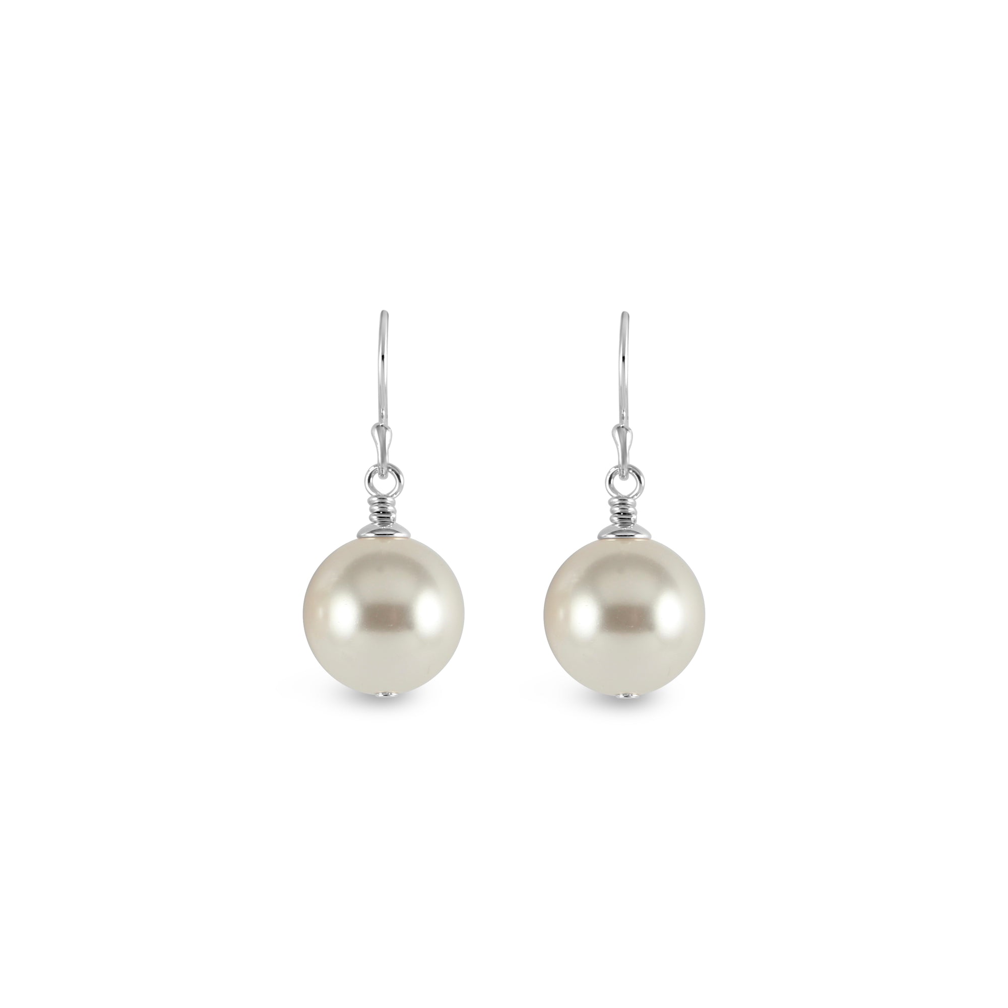 Vogue Sterling Silver Bud Drop Pearl Earrings (White) - Ativa Jewellery