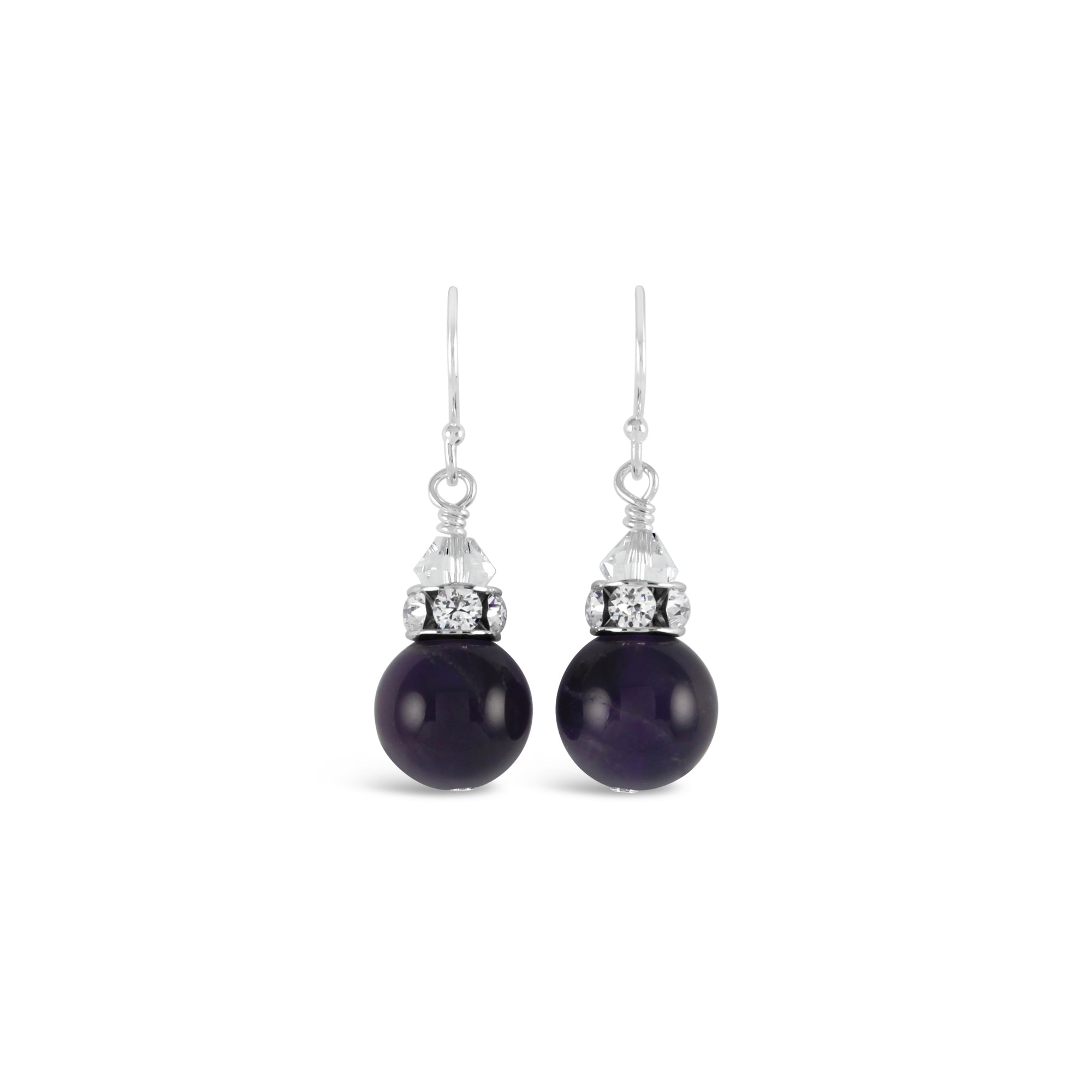 Classical Gemstone Luxe Earrings (Amethyst) - Ativa Jewellery