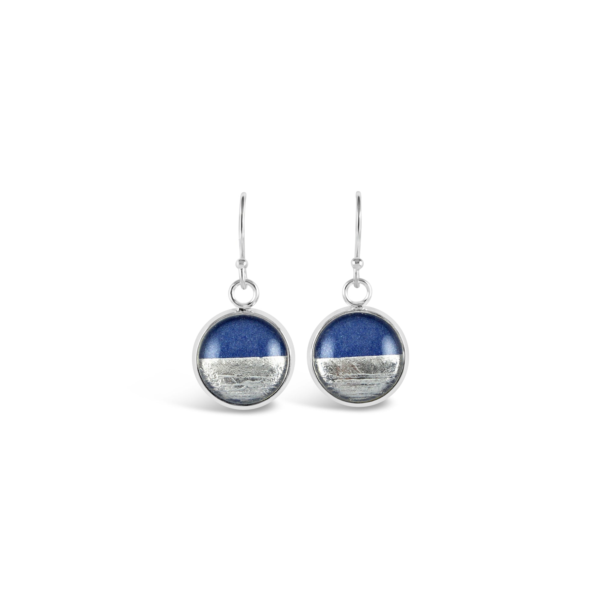 Samba Silver Linings Drop Earrings (Silver & Royal Blue) - New Design - Ativa Jewellery