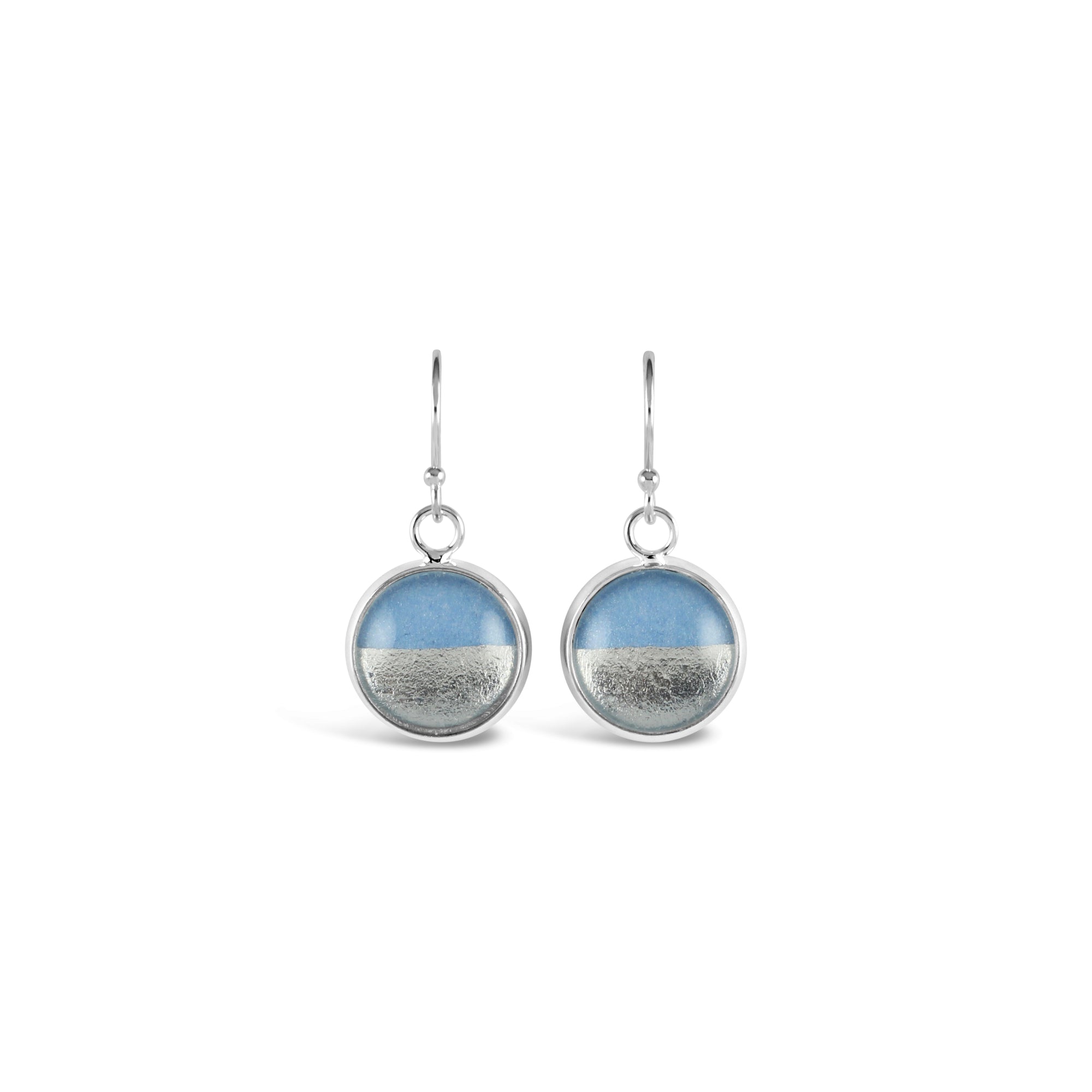 Samba Silver Linings Drop Earrings (Silver & Baby Blue) - New Design - Ativa Jewellery