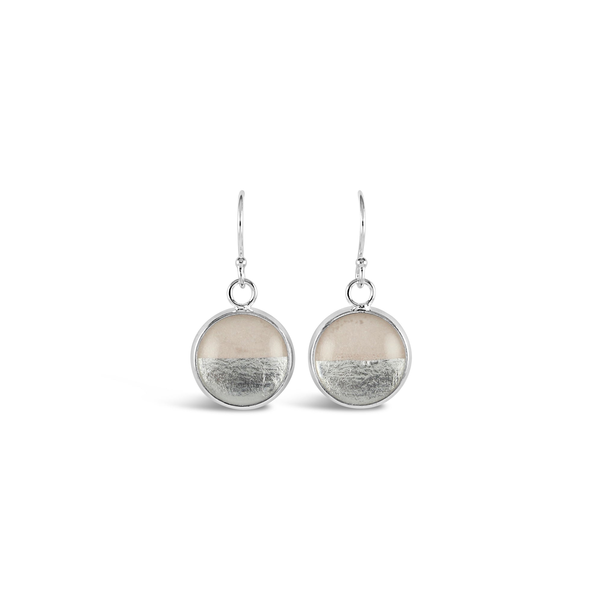Samba Silver Linings Drop Earrings (Silver & Almond) - New Design - Ativa Jewellery