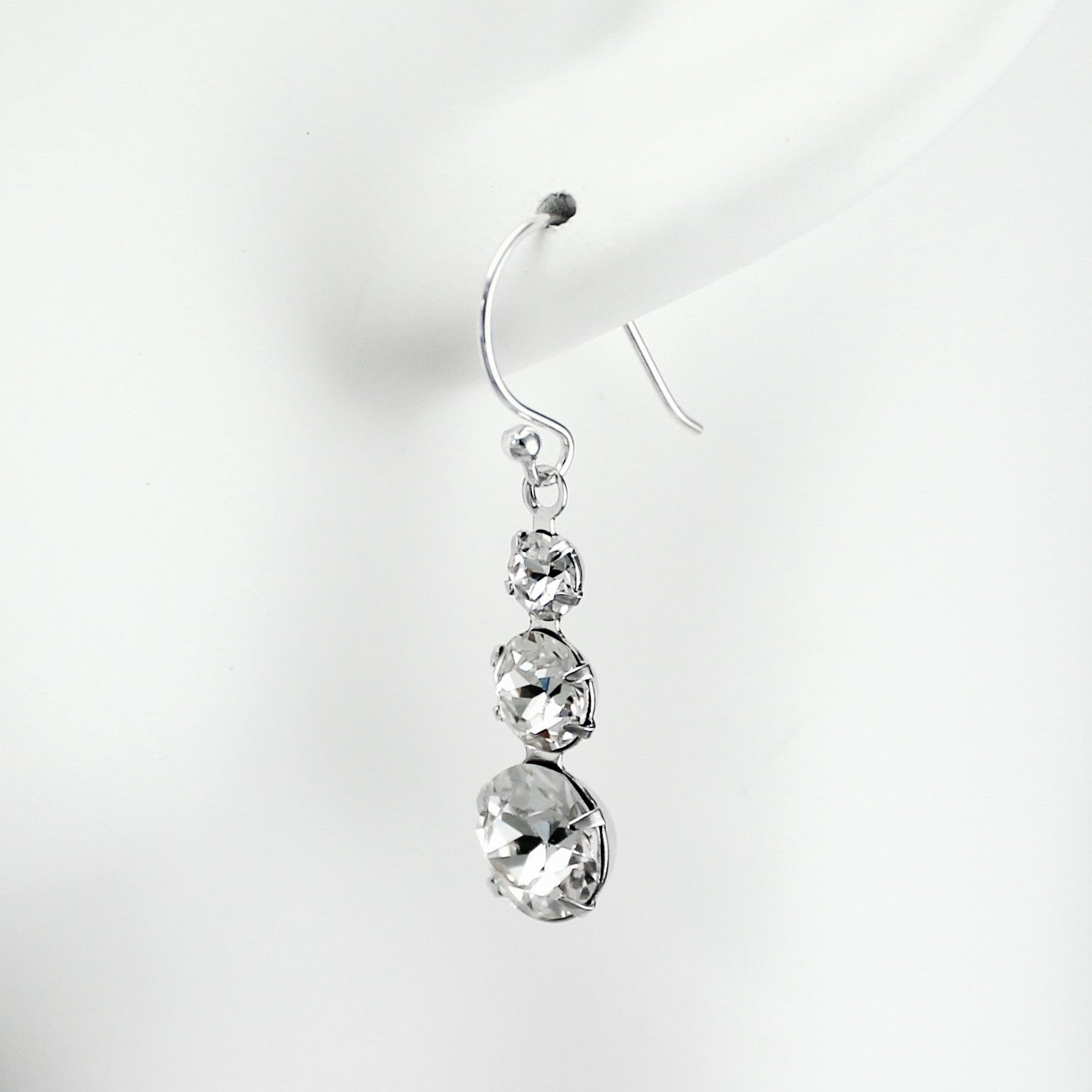 Cha-cha-cha Crystal 3 Tier Drop Earrings - Ativa Jewellery
