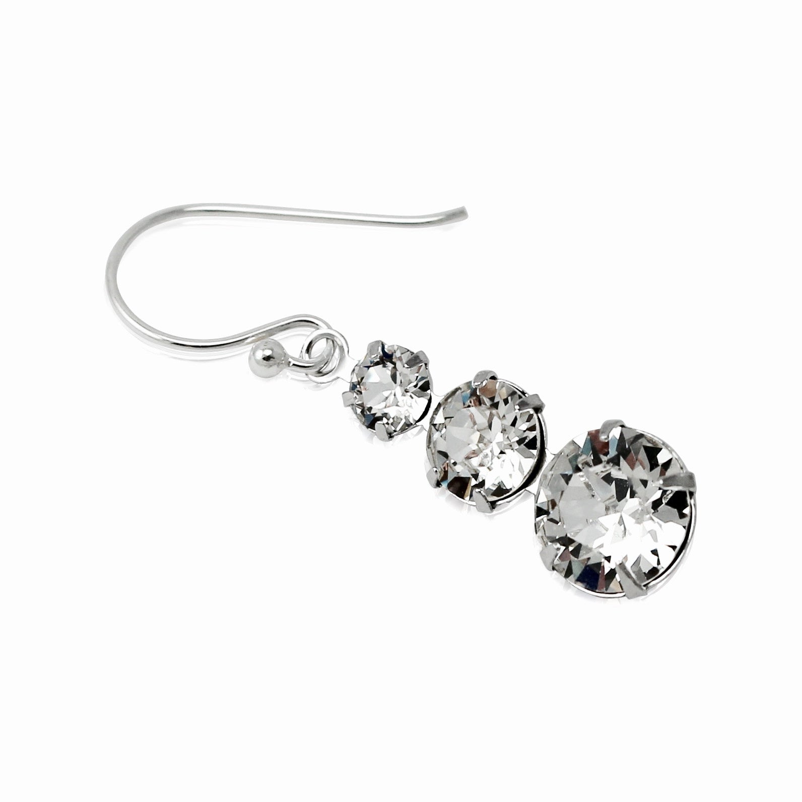 Cha-cha-cha Crystal 3 Tier Drop Earrings - Ativa Jewellery