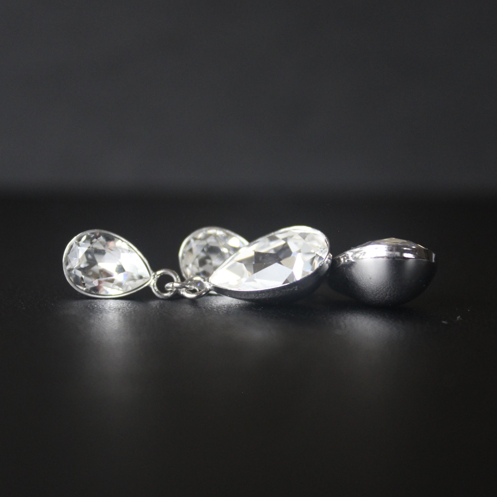 Ceroc Crystal Tear Droplet Stud Earrings - Ativa Jewellery