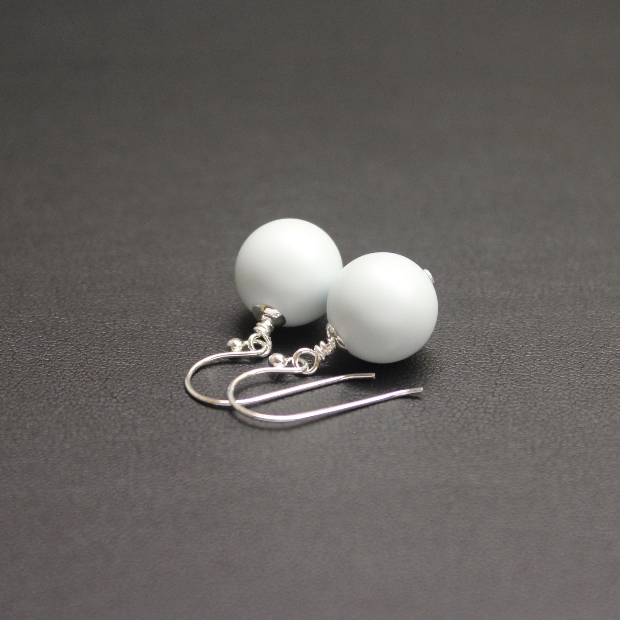 Ballet Bud Drop Pearl Earrings (Pastel Blue) - Ativa Jewellery