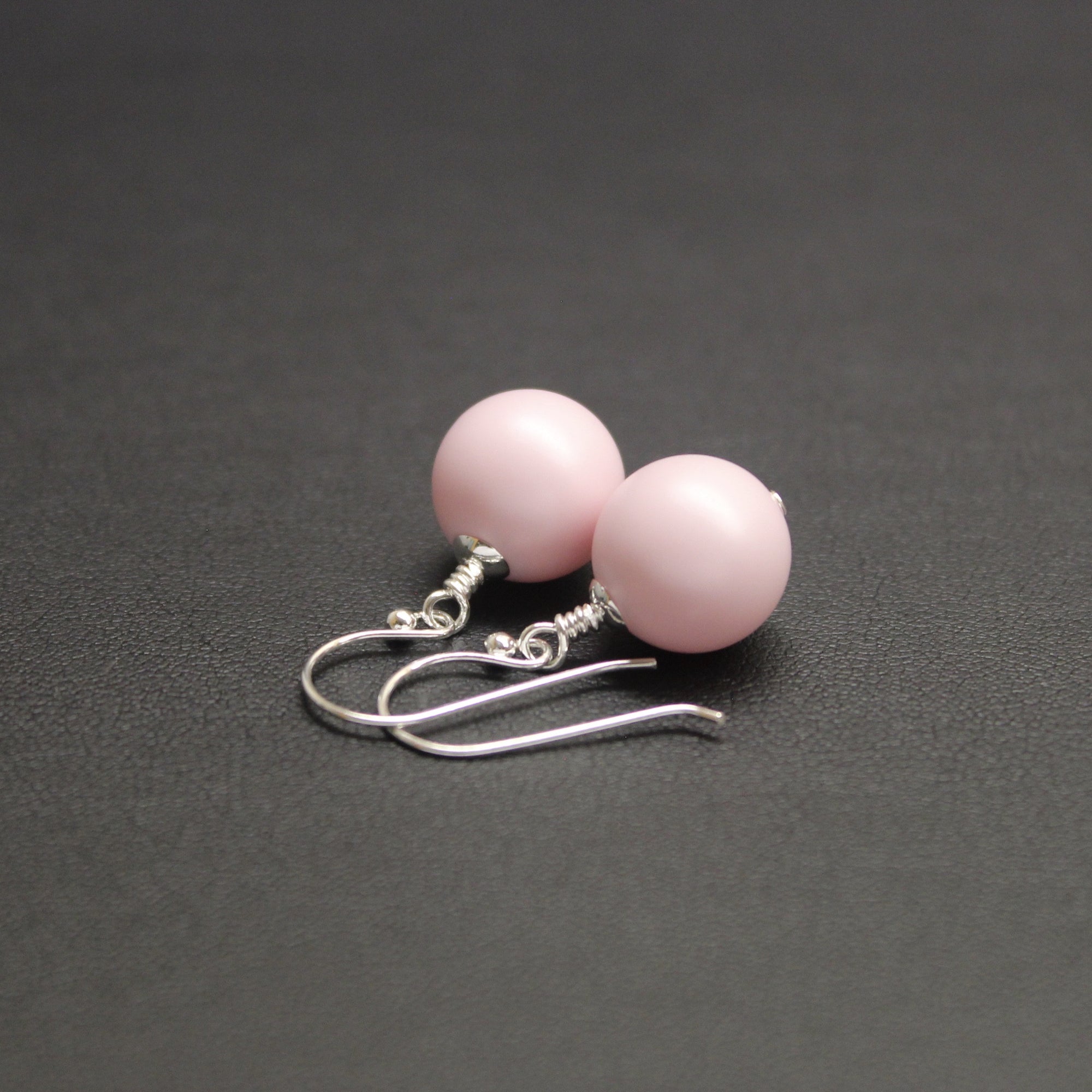Ballet Bud Drop Pearl Earrings (Pastel Pink) - Ativa Jewellery