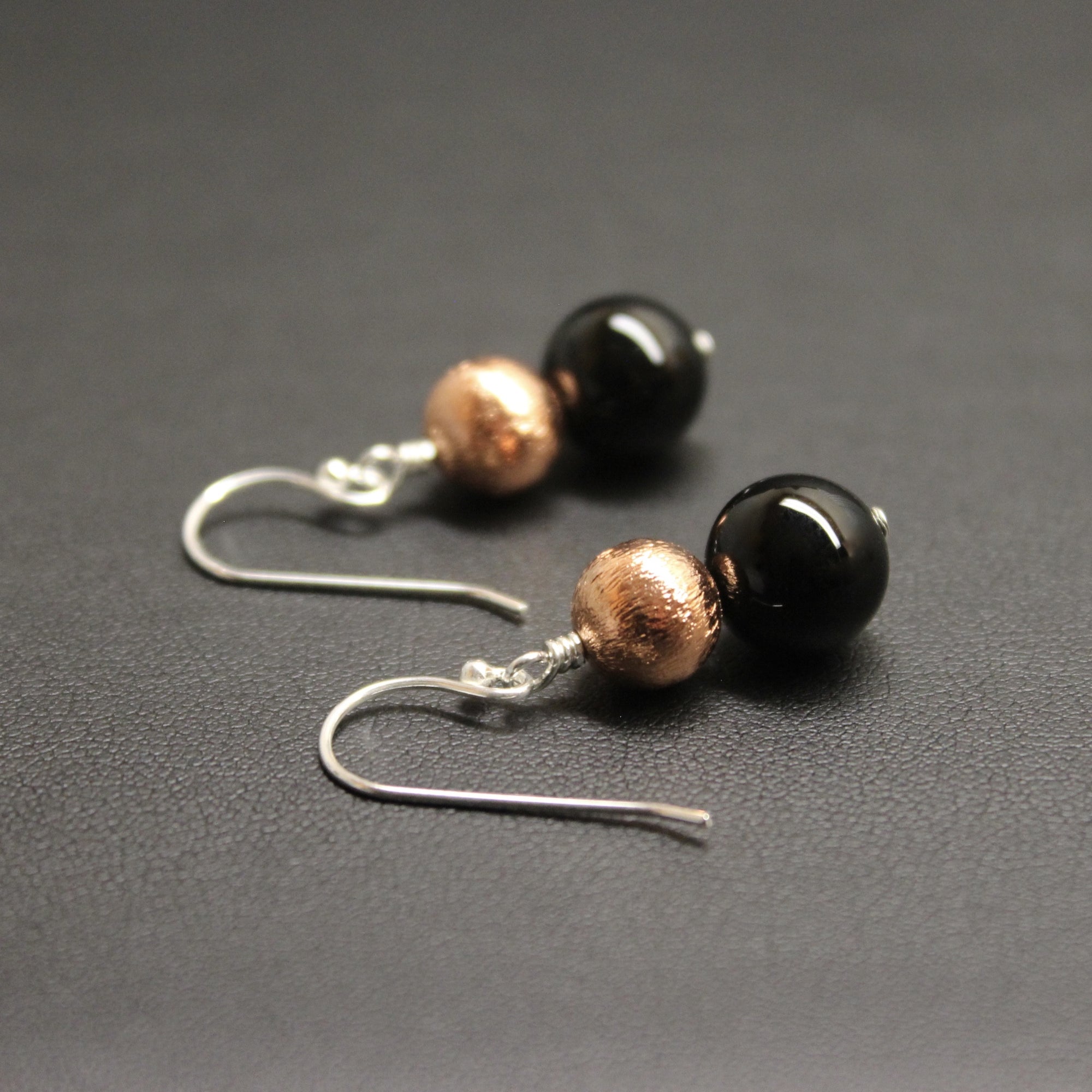 Bolero Copper &amp; Black Onyx Duo Earrings - Ativa Jewellery