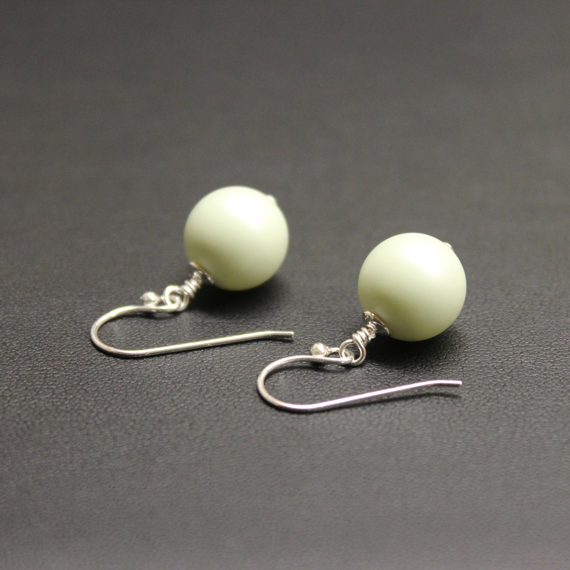 Ballet Bud Drop Pearl Earrings (Pastel Green) - Ativa Jewellery