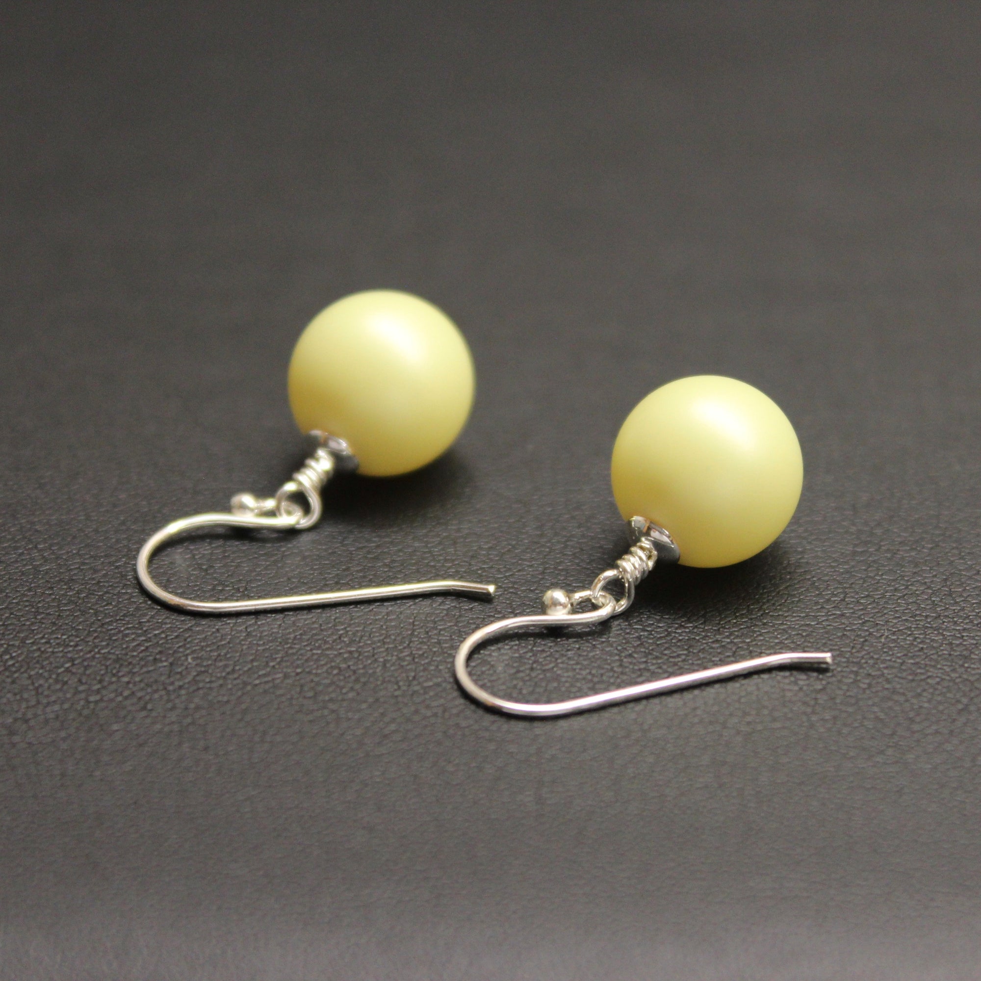 Ballet Bud Drop Pearl Earrings (Pastel Yellow) - Ativa Jewellery