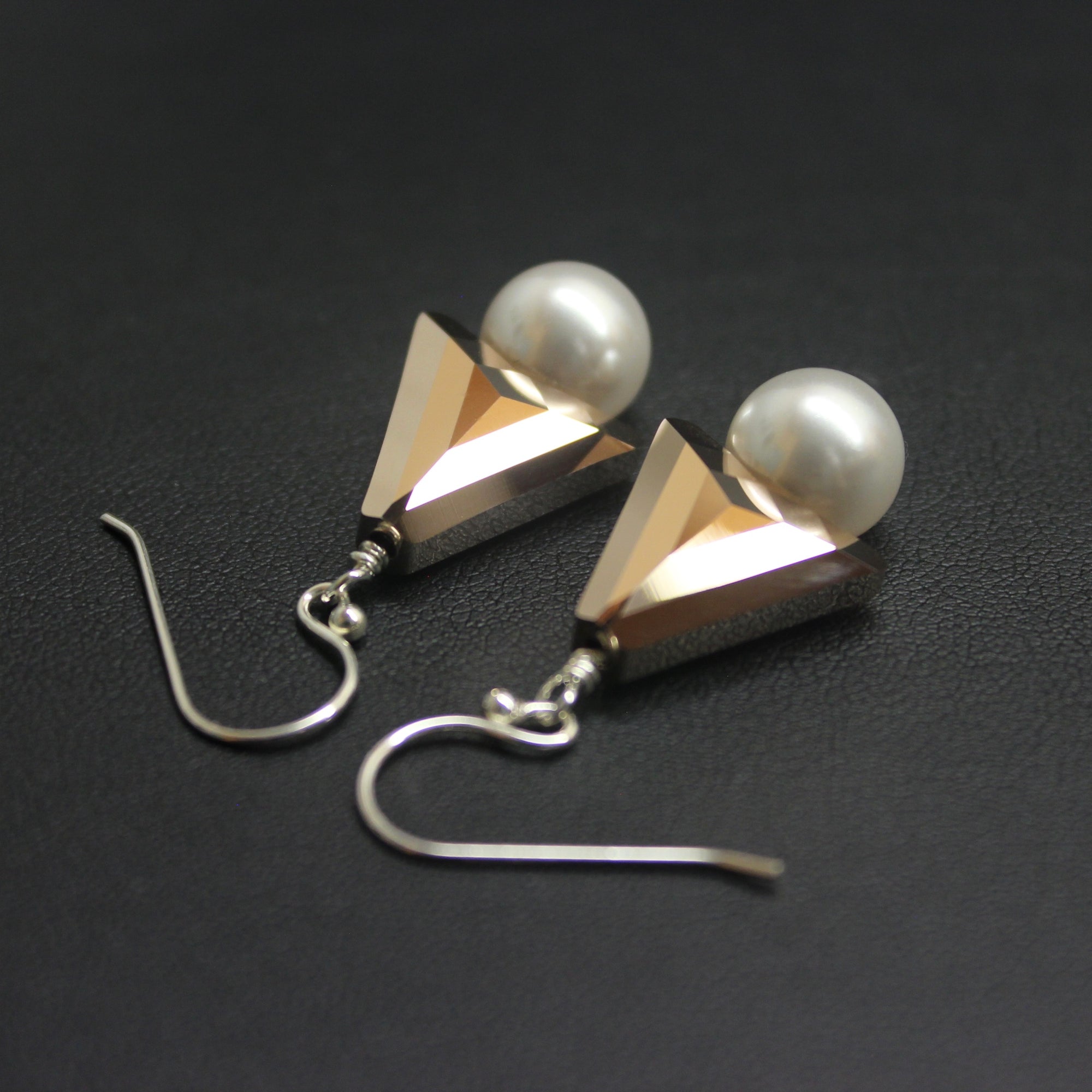Contemporary Crystal Symmetrical/Pearl Earrings - Ativa Jewellery
