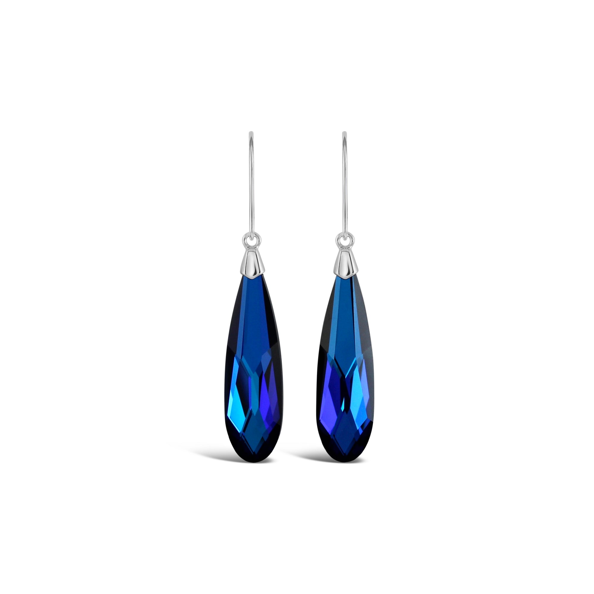 Ceroc - Crystal Droplet Earrings (Bermuda Blue) - Ativa Jewellery