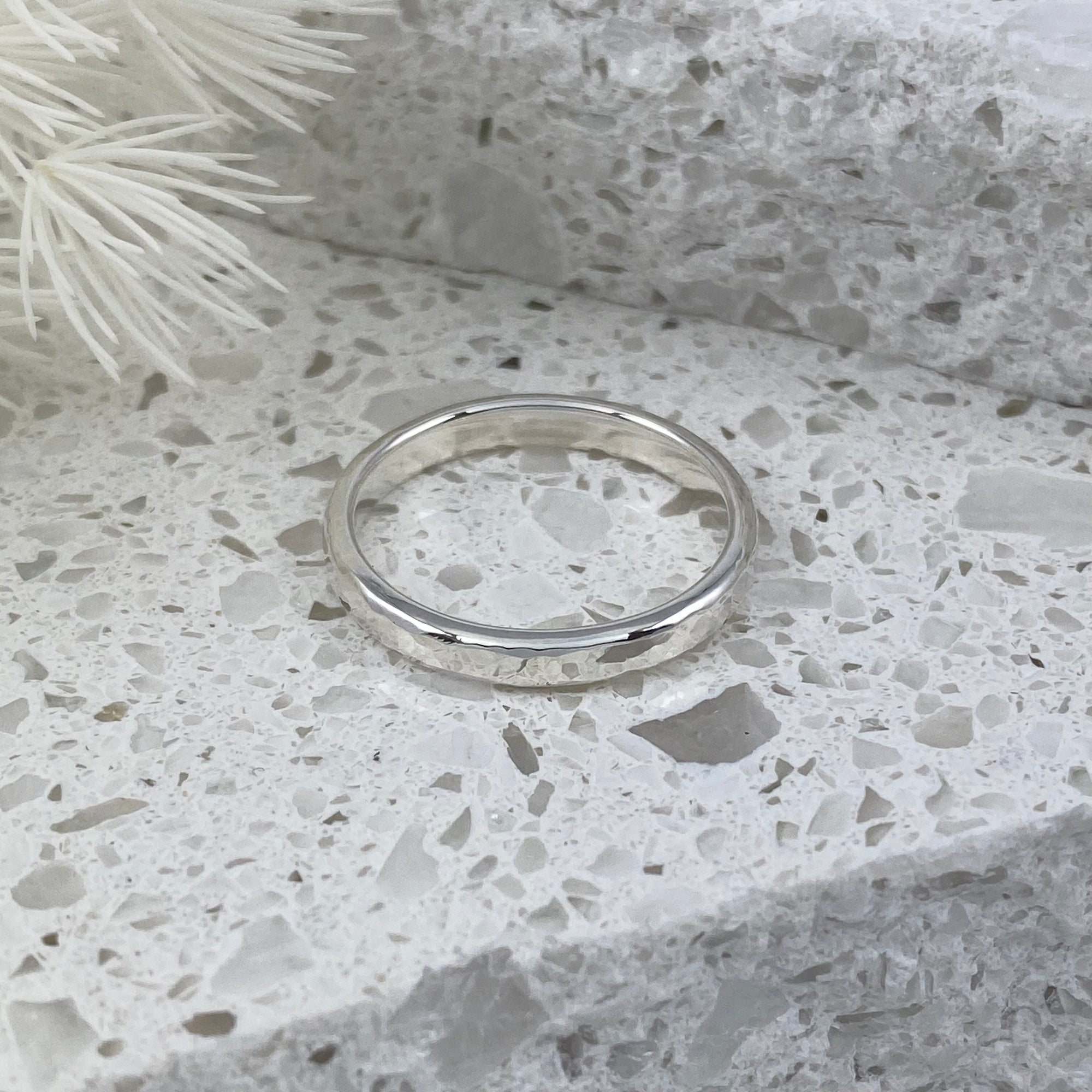 Classic Hammered Ring Band - Ativa Jewellery