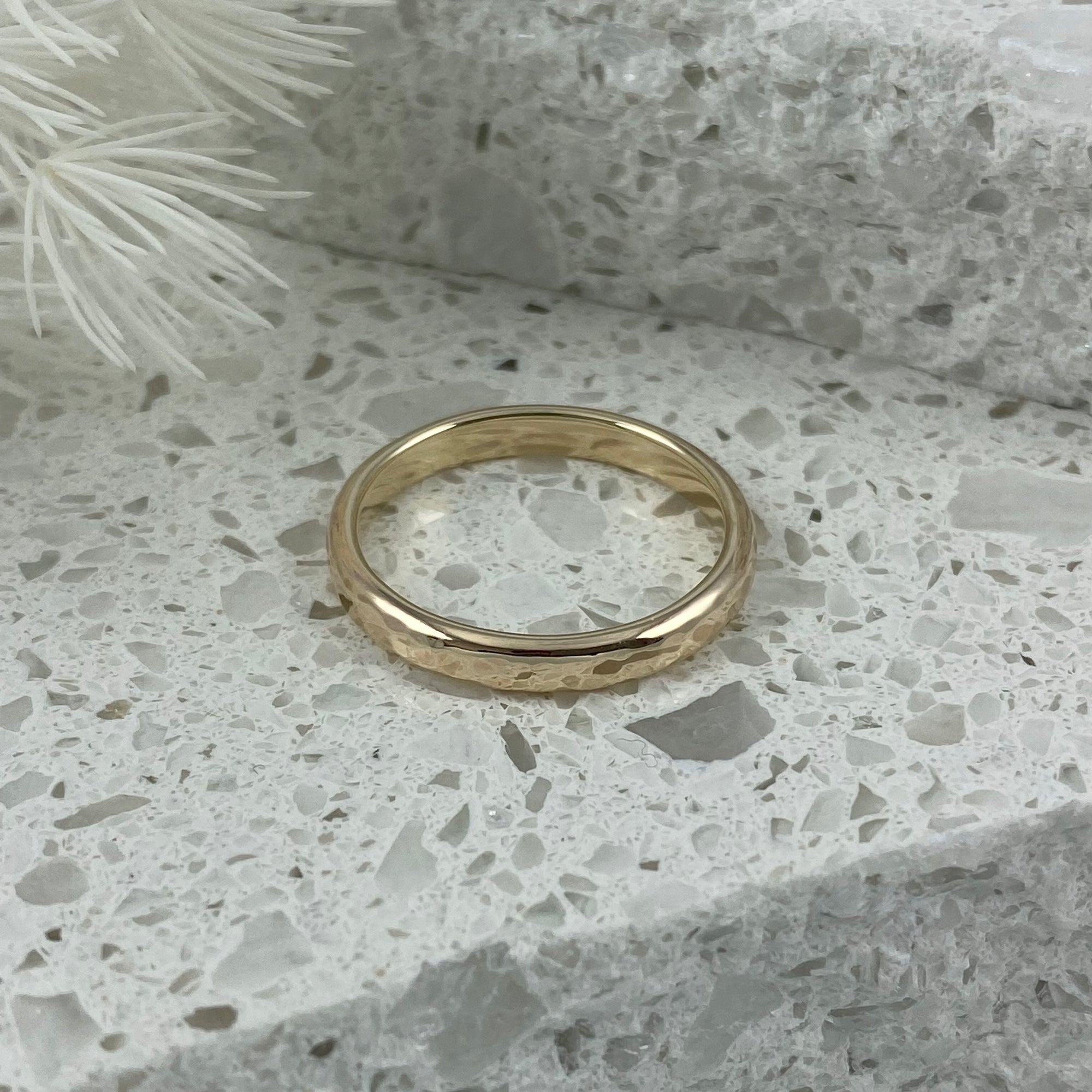 Classic Hammered Ring Band - Ativa Jewellery
