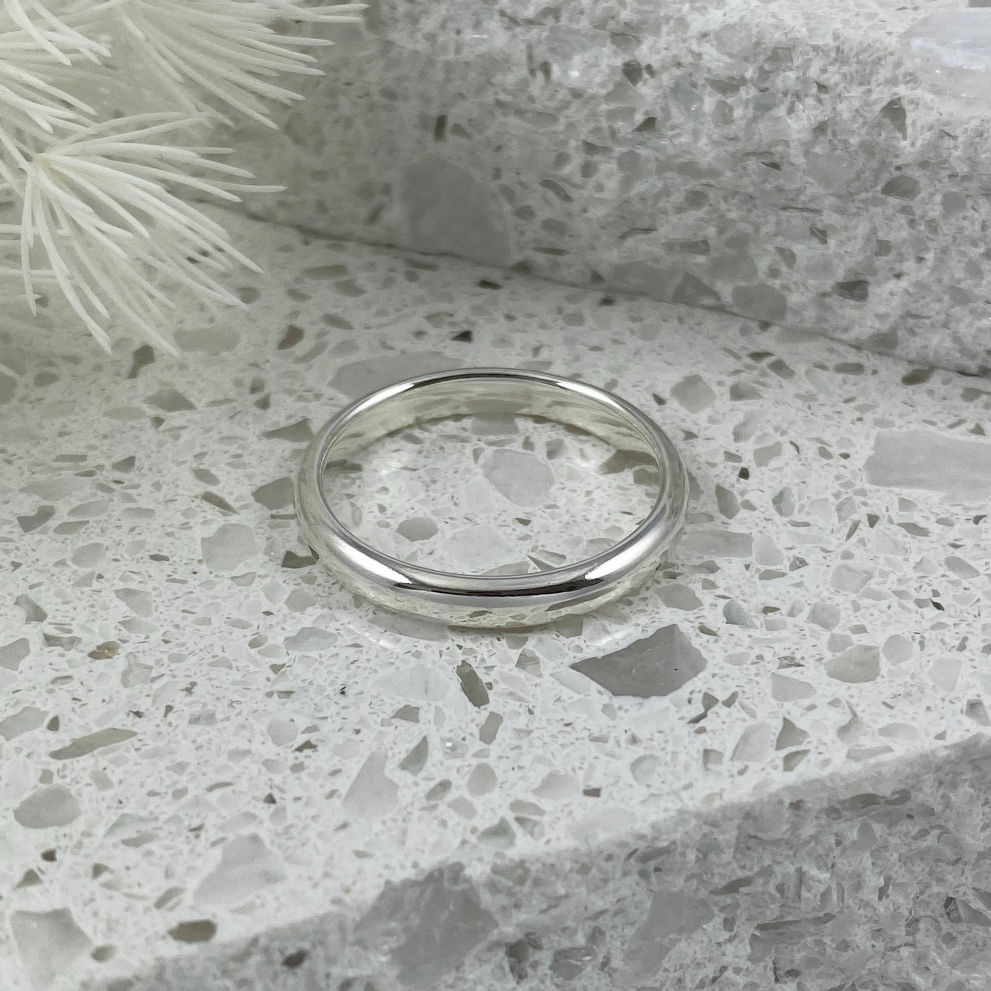 Classic Rounded Ring Band - Solid Sterling Silver - Ativa Jewellery